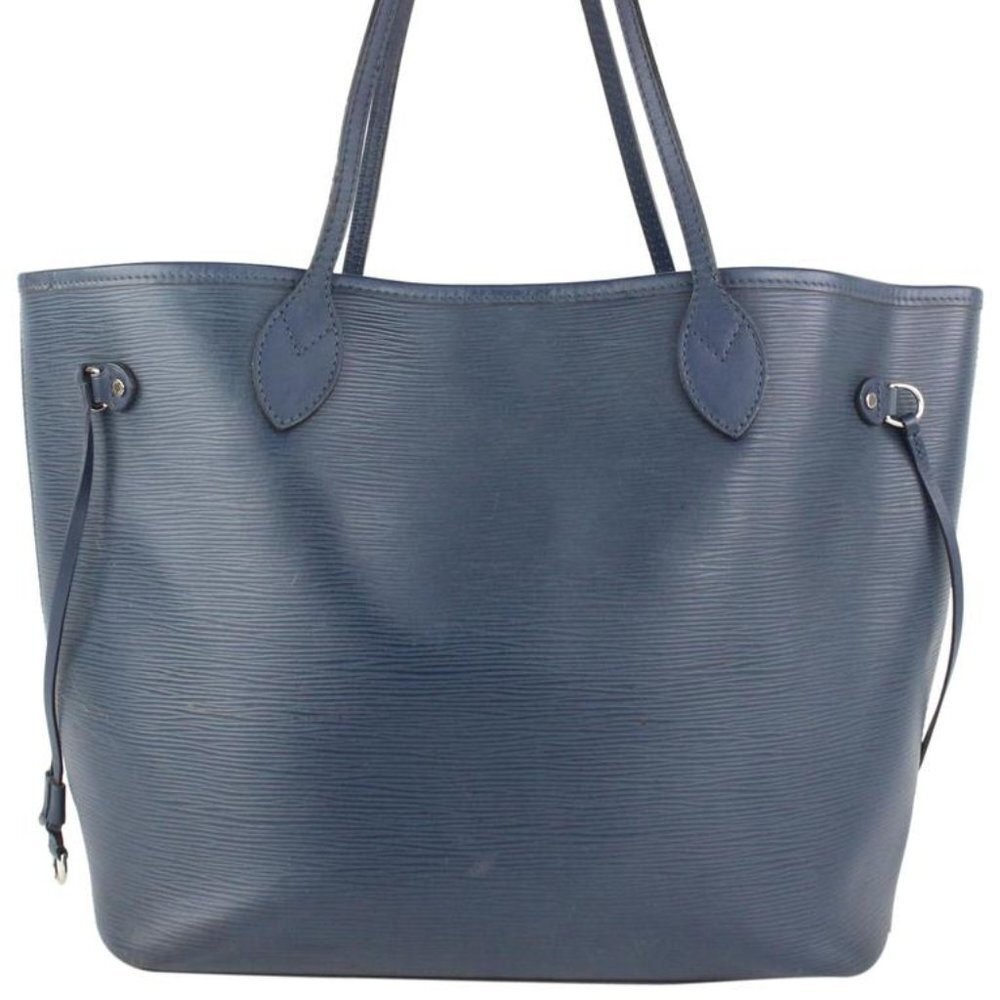 Louis Vuitton Dark Blue Epi Leather Neverfull MM Tote Bag 1012lv42